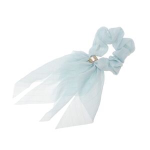 Fashion Silver Wire Bow Hair Ties Lake Green